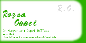 rozsa oppel business card